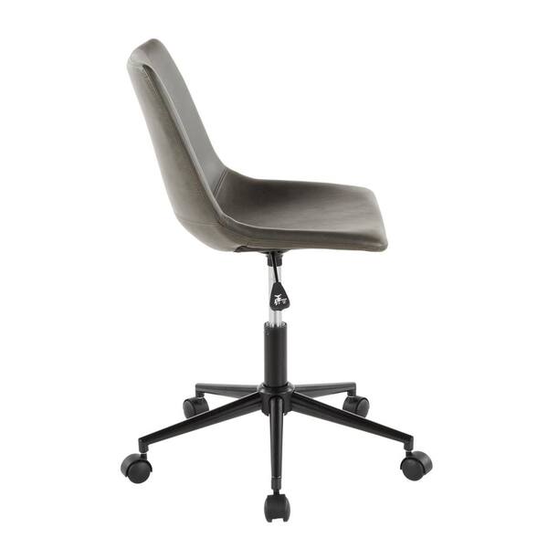 spark faux leather office chair grey