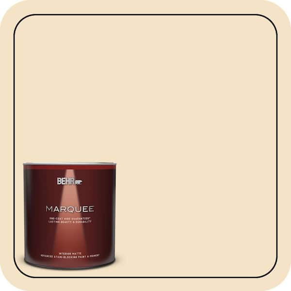 BEHR MARQUEE 1 qt. #PPU6-10 Cream Puff Matte Interior Paint & Primer