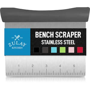 Stainless Steel Multi-Purpose Bench Scraper and Chopper - Gray