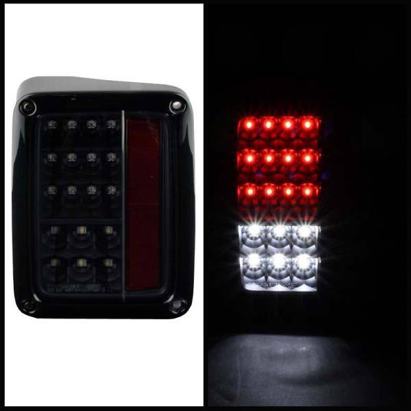 Spyder Auto Jeep Wrangler (JK JKU) 07-18 LED Tail Lights - Black