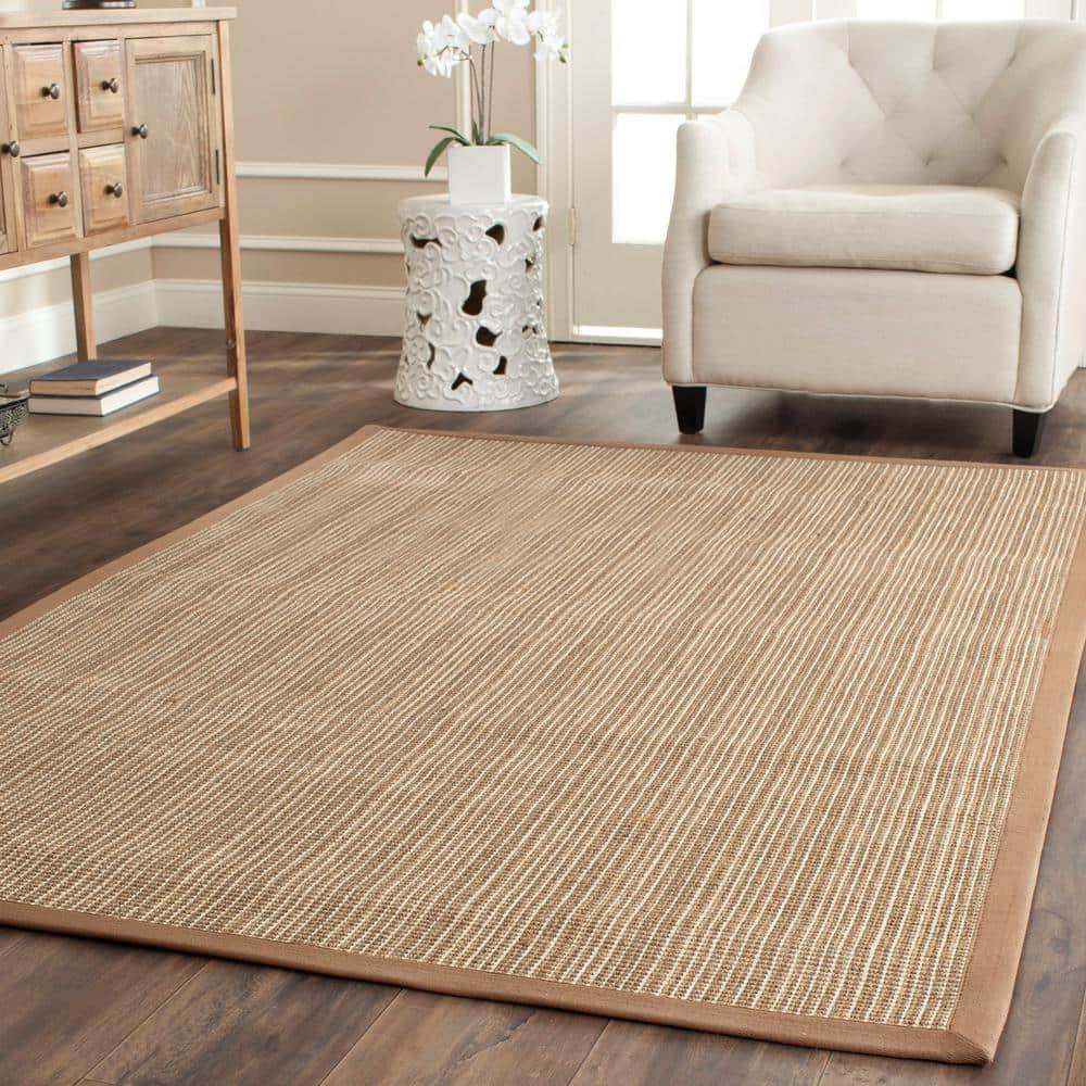 Ivory Hand-Knotted Wool and Cotton 4' x 6' Rug