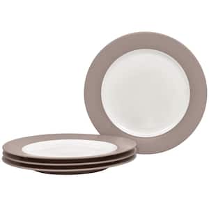 Colorwave Clay 11 in. (Tan) Stoneware Rim Dinner Plates (Set of 4)