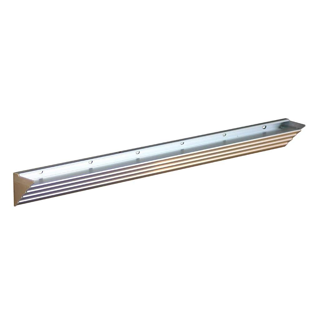 Glacier Clear Glass Floating Wall Shelf with Silver Bracket