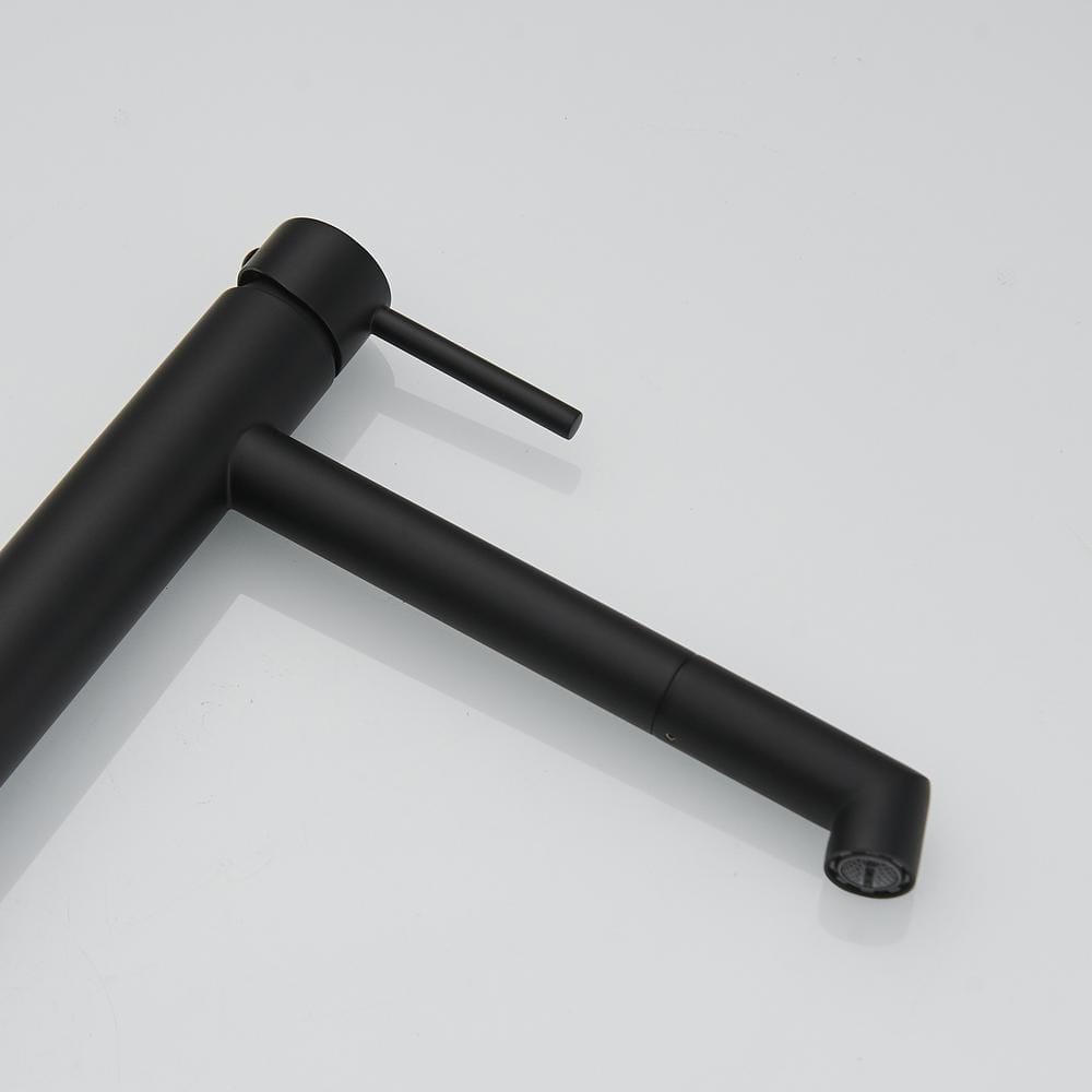 Matte Black Single Handle Vessel Sink Faucet