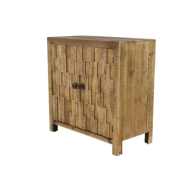 Litton Lane Brown Wood Rustic Cabinet