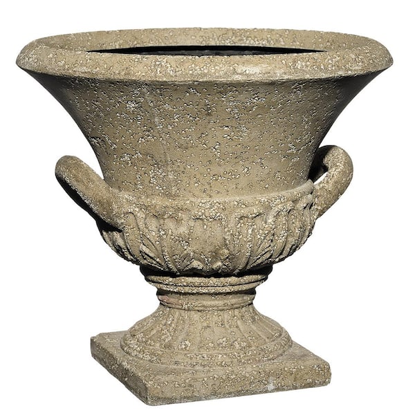 CHG CLASSIC HOME & GARDEN Venetian 14 in. Natural LavaStone Urn Planter