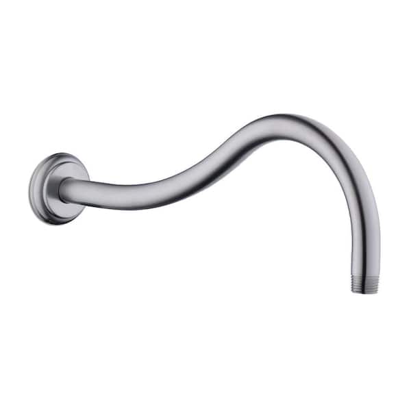 Glacier Bay 14 in. Shower Arm with Flange in Brushed Nickel