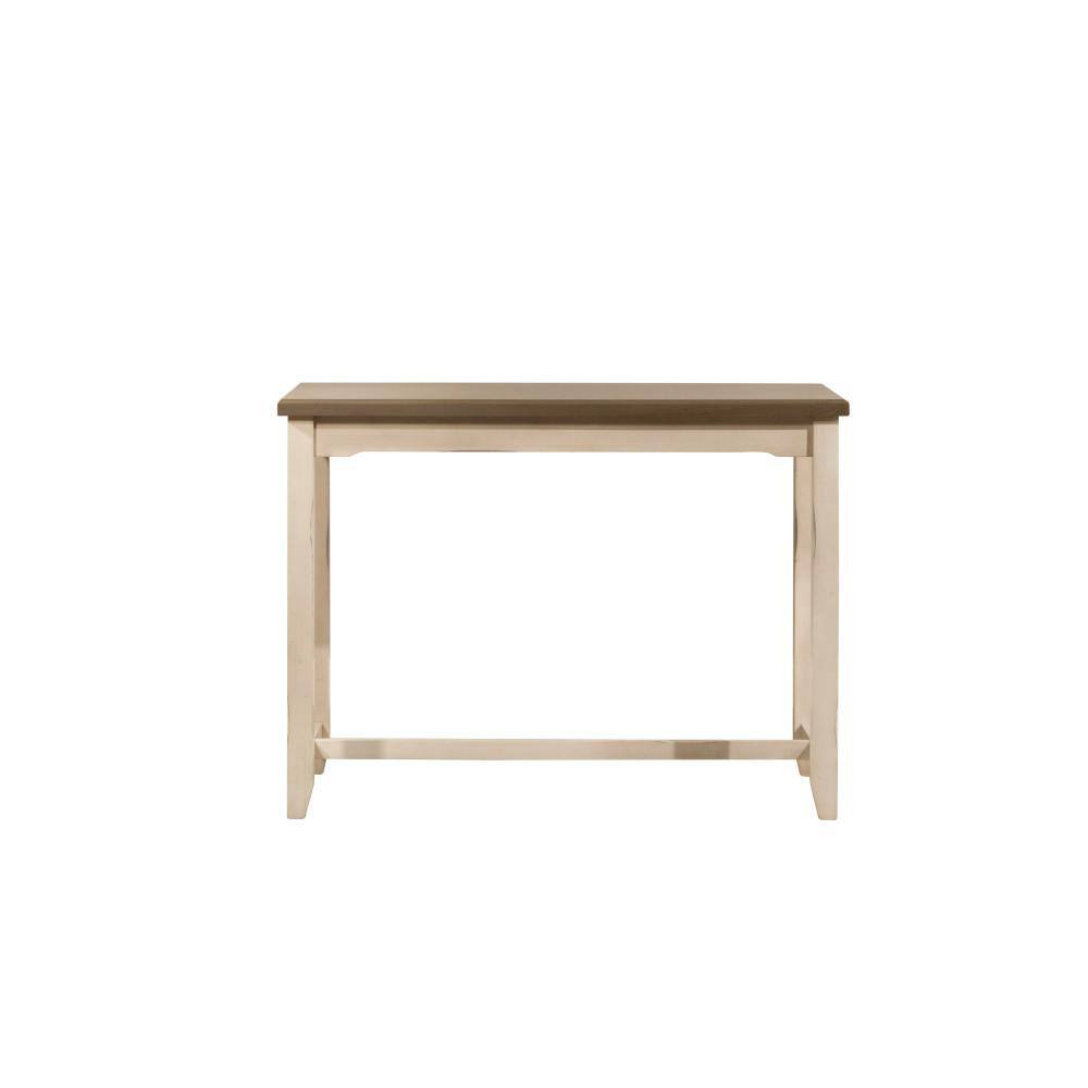 Modern Farmhouse Rectangular Counter Height Table in Distressed Gray and Sea White