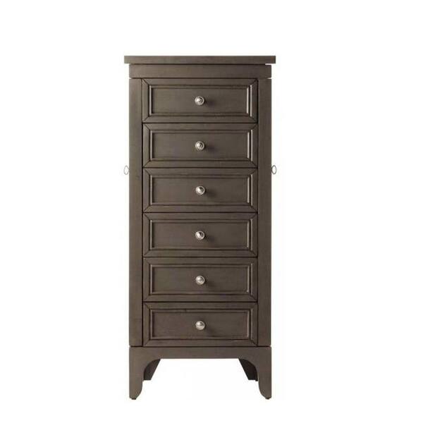 Unbranded Cordoba 6-Drawer Jewelry Armoire in Grey