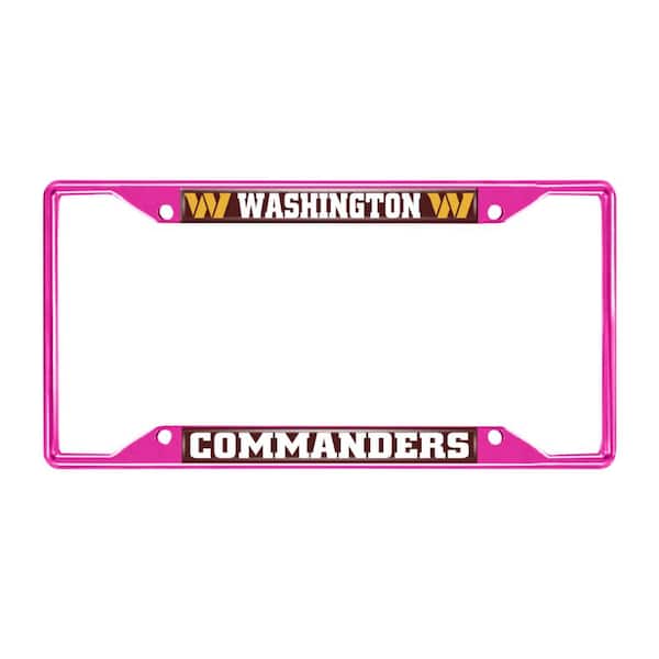 FANMATS Universal Fit NFL - Washington Commanders License Plate Frame - Pink