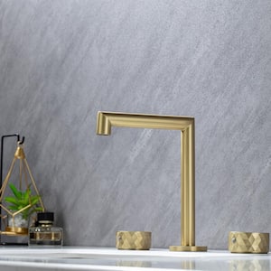 8 in. Widespread 2-Handle Bathroom Faucet in Brushed Gold