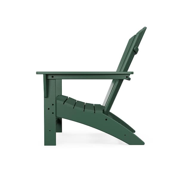 POLYWOOD Grant Park Traditional Curveback Green Plastic Outdoor