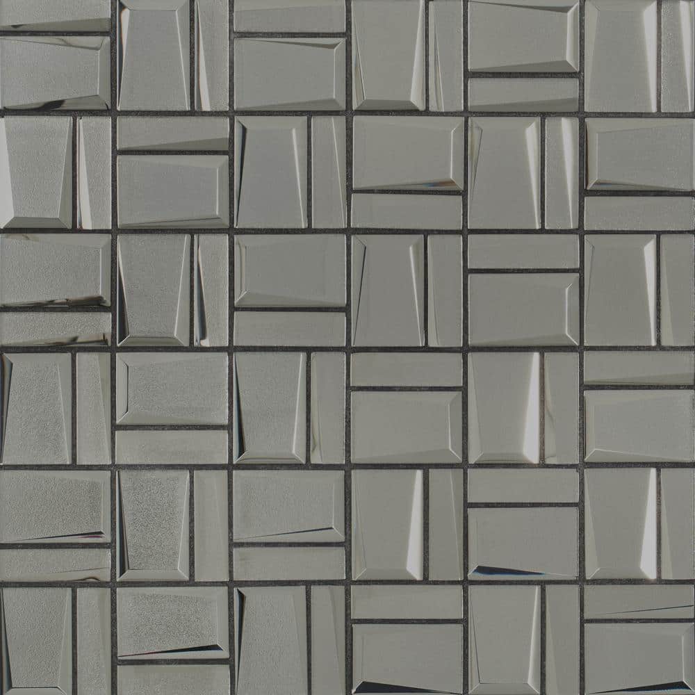 Revell 11" x 12" Glass Grid Mosaic Wall Tile (0.88 Sq. Ft. / Each)