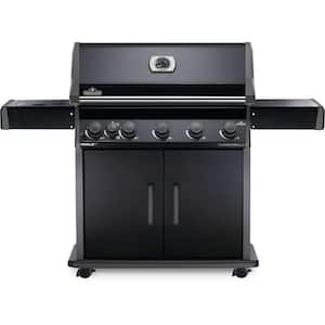 Rogue 5-Burner Propane Gas Grill with Infrared Side Burner in Black