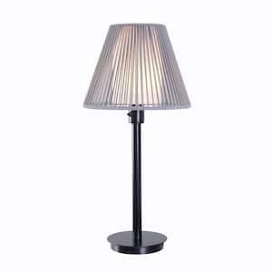 Aspenwood 27.5 in. Gray/Black Outdoor Table Lamp