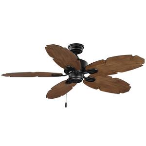 Lillycrest II 52 in. Indoor/Outdoor Matte Black Wet Rated Ceiling Fan with 5 Weather Resistant QuickInstall Blades