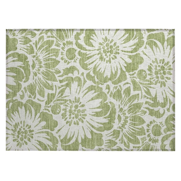 Addison Rugs Chantille ACN551 Aloe 1 ft. 8 in. x 2 ft. 6 in. Machine Washable Indoor/Outdoor Geometric Area Rug