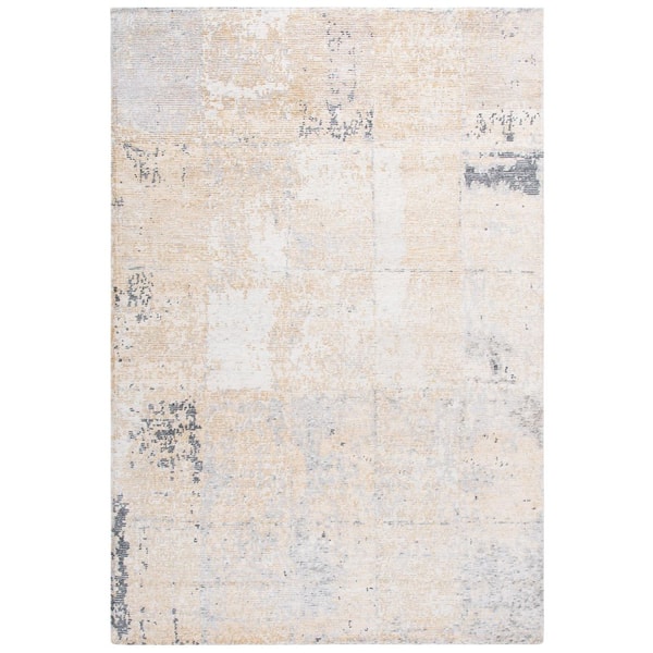 Tiffany 6 ft. x 9 ft. Gold/Silver Abstract Area Rug