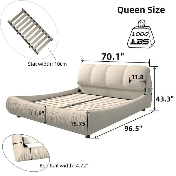 ☆JEDREFEB5☆ Heart Layerback Large Padding Amazon.com: EastVita Tufted Upholstered Platform Queen Size
