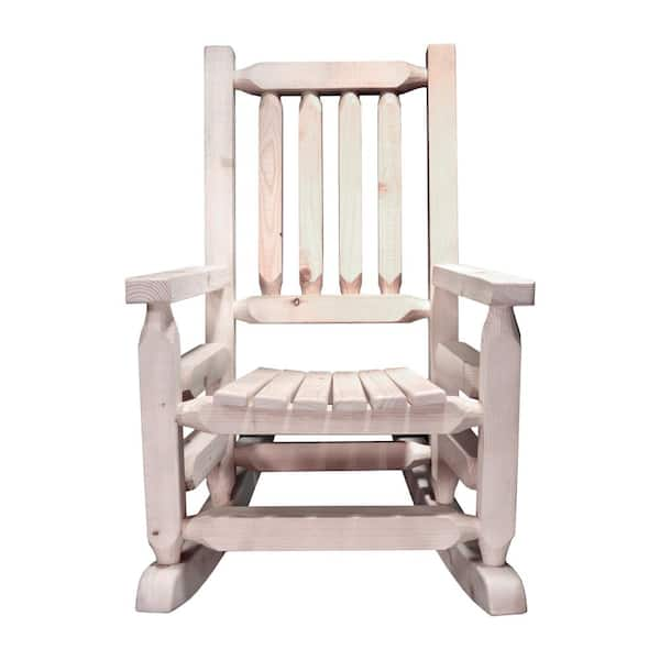 Unfinished wood rocking outlet chair child