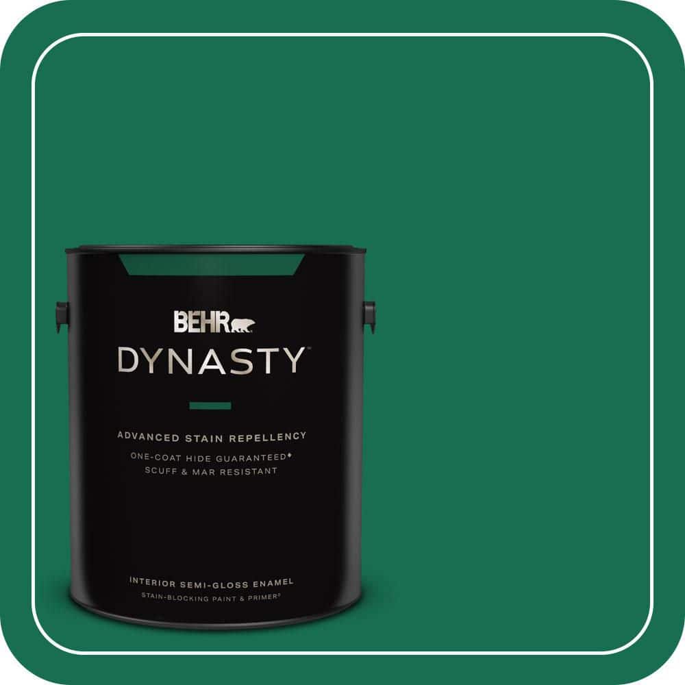1 gal. #S-H-470 Precious Emerald Semi-Gloss Enamel Interior Stain-Blocking Paint & Primer price history on PriceWatchPro