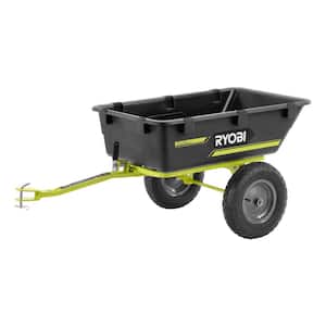 500 lb. 7.5 cu. ft. Tow-Behind Utility Dump Cart with Universal Hitch for Riding Mower, Lawn Tractor & Zero Turn Mower