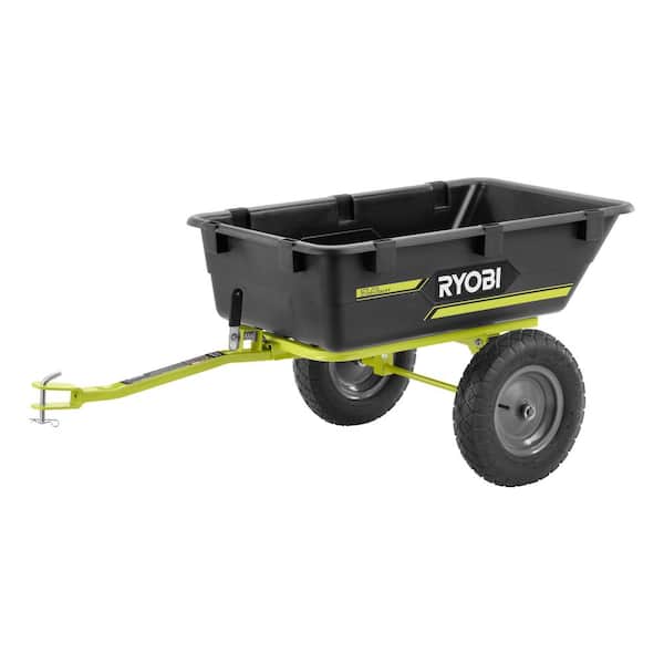 RYOBI ACRM025 500 lb. 7.5 cu. ft. Tow-Behind Utility Dump Cart with Universal Hitch for Riding Mower, Lawn Tractor & Zero Turn Mower - 1