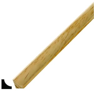 11/16 in. D x 11/16 in. W. x 96 in L Pine Wood Cove Drip Cap Molding Pack 10-Pack