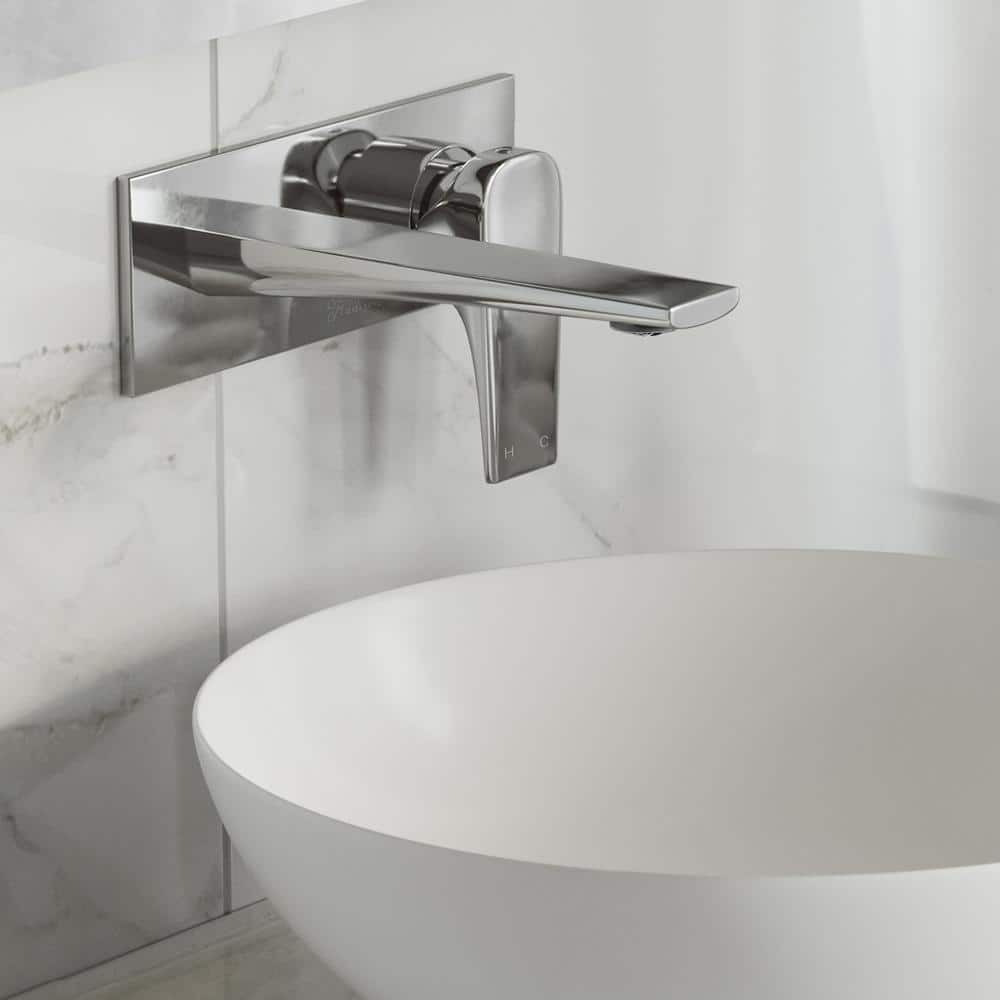 Monaco Chrome Single-Handle Wall-Mount Bathroom Faucet