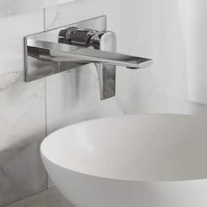 Monaco Single-Handle Wall Mount Bathroom Faucet in Chrome