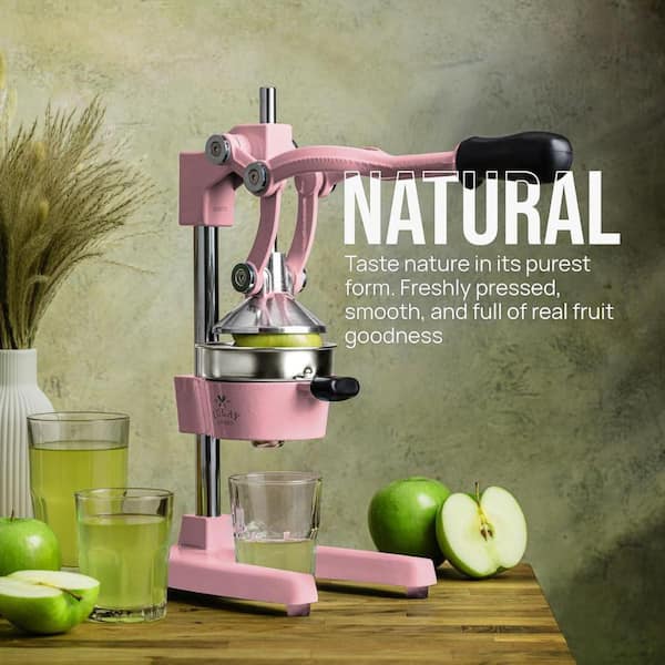 Zulay Kitchen Cast-Iron Orange Juice Squeezer - Large Pink Z-CTRS