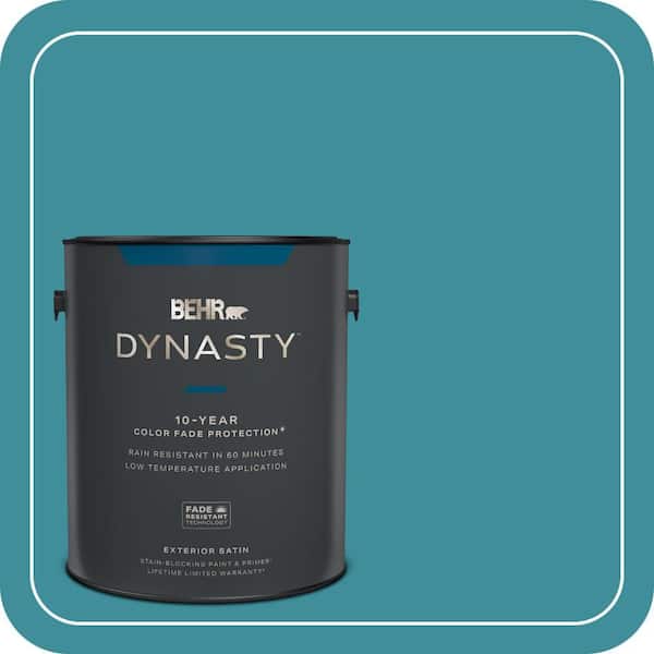 BEHR DYNASTY 1 gal. #MQ6-34 Prophetic Sea Satin Enamel Exterior Stain-Blocking Paint & Primer