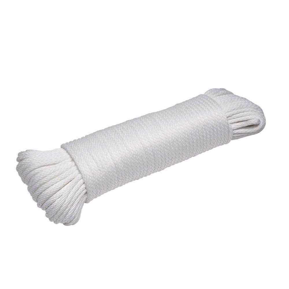 Everbilt 1/4 in. x 200 ft. Braided Polyester Clothesline, White 72704 - The  Home Depot