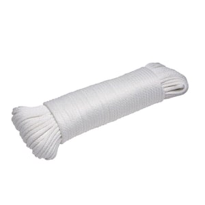 1/4 in. x 100 ft. White Braided Polyester Clothesline