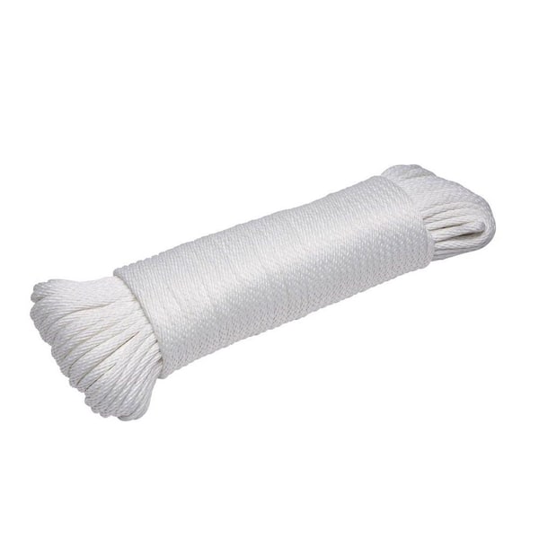 Everbilt 1/4 in. x 100 ft. White Braided Polyester Clothesline