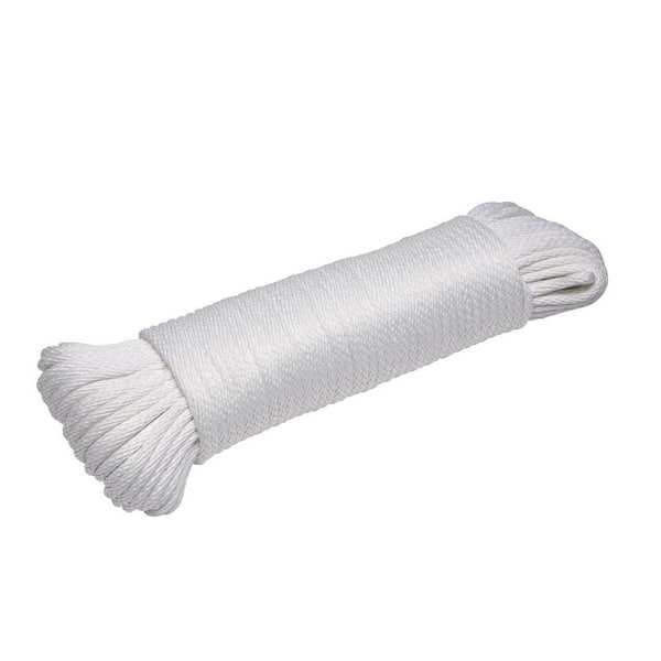 1/4 in. x 100 ft. White Braided Polyester Clothesline