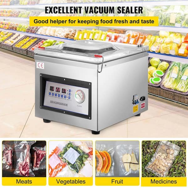 Chamber Vacuum Sealer DZ-260C Kitchen Food Chamber Vacuum Sealer, 110V Packaging Machine Sealer for Food Saver Orange