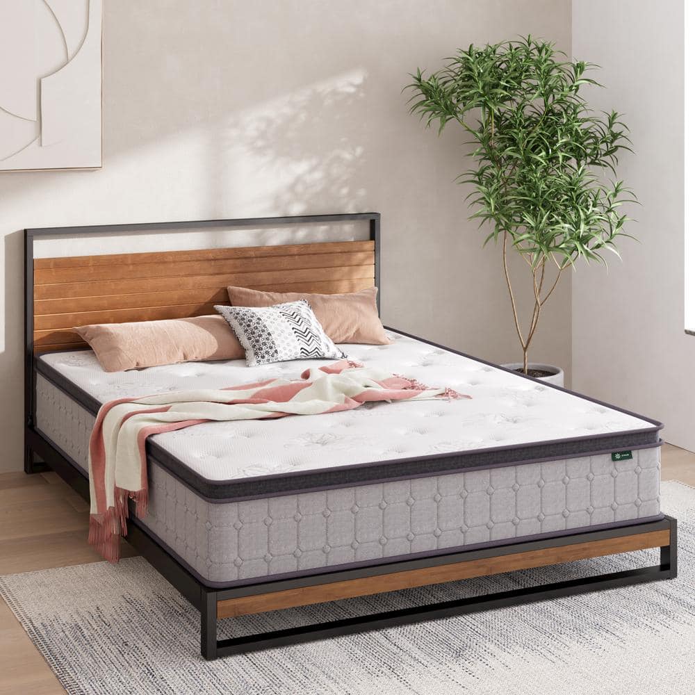SereneDream Full Eurotop 12" Cooling Gel Memory Foam Innerspring Mattress