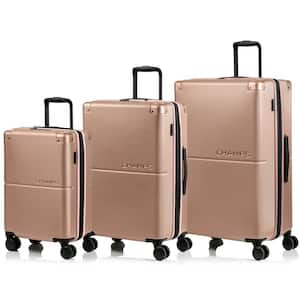 Earth 3-Piece Champagne Hardside Polycarbonate Luggage Set