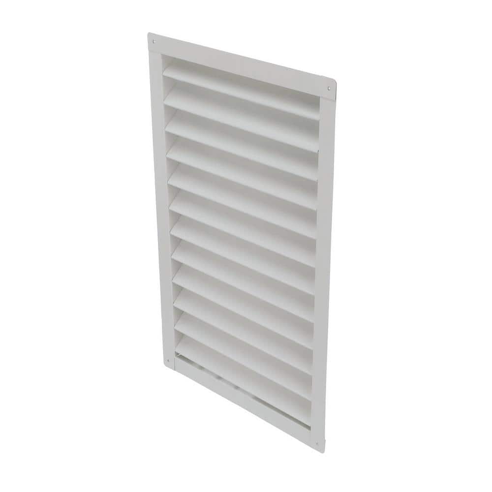 White Aluminum Rectangular Gable Attic Vent 16.5" x 26.5"