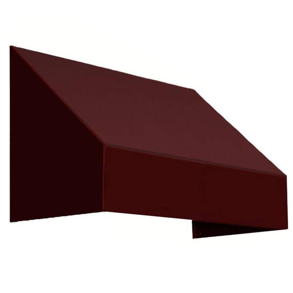 AWNTECH 3.38 ft. Wide New Yorker Window/Entry Fixed Awning (56 in. H x 48 in. D) Burgundy
