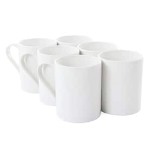 Simply White Porcelain 3.5 Inch 12 oz. Caterer Cylinder Beverage Mugs Set of 6