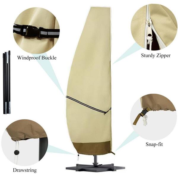 13 patio umbrella cover 13 ft. Khaki Waterproof Patio Umbrella Cover HPD4JT89J7