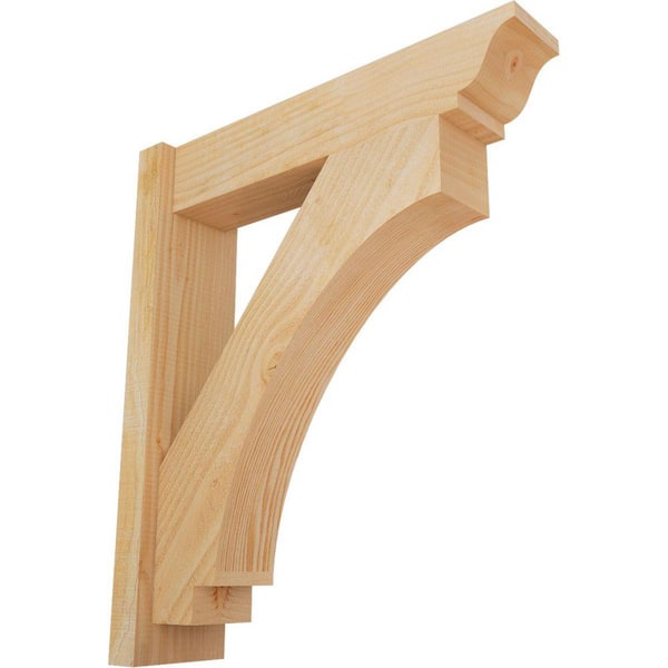 Ekena Millwork 6 in. x 28 in. x 24 in. Douglas Fir Imperial Traditional Rough Sawn Outlooker