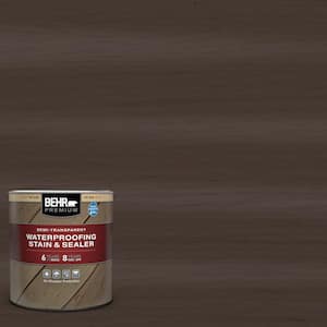 1 qt. #ST-103 Coffee Semi-Transparent Waterproofing Exterior Wood Stain and Sealer