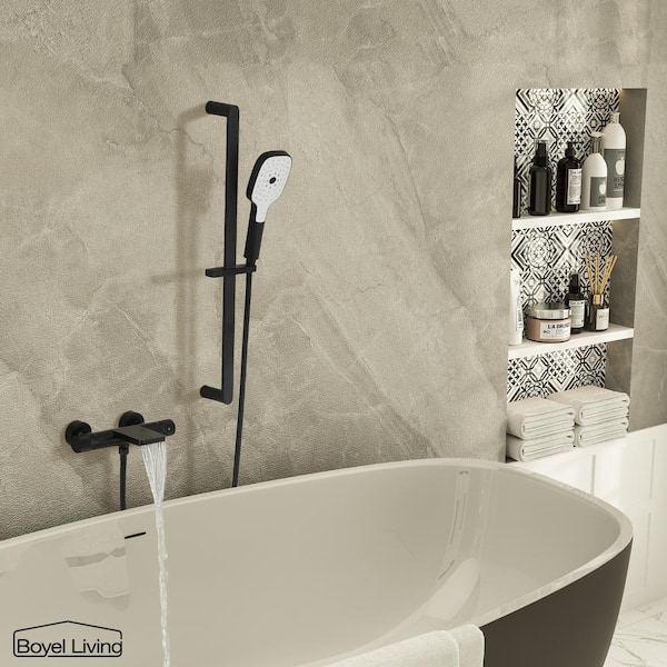 Linyuan Bathtub Faucet Shower Set Wall Mounted Mixer Double