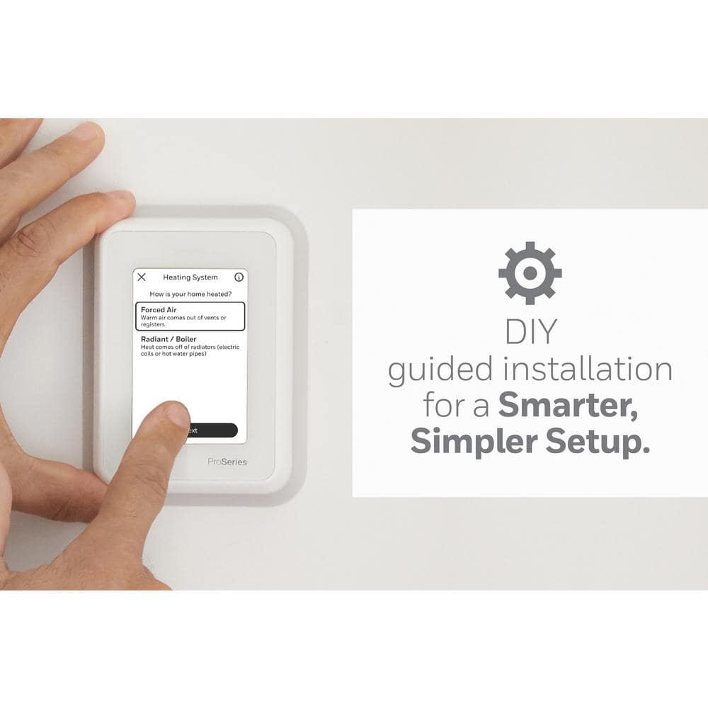 White Wi-Fi Smart Thermostat with Touchscreen Display