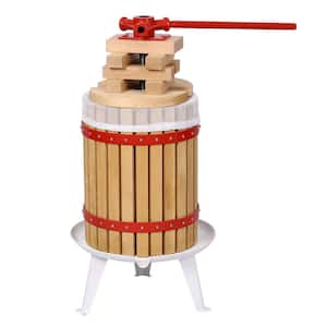 4.8 gal./18 L Oak Colored Fruit Wine Juicer, Suitable for Pressing Apples, Grapes and Other Fruits