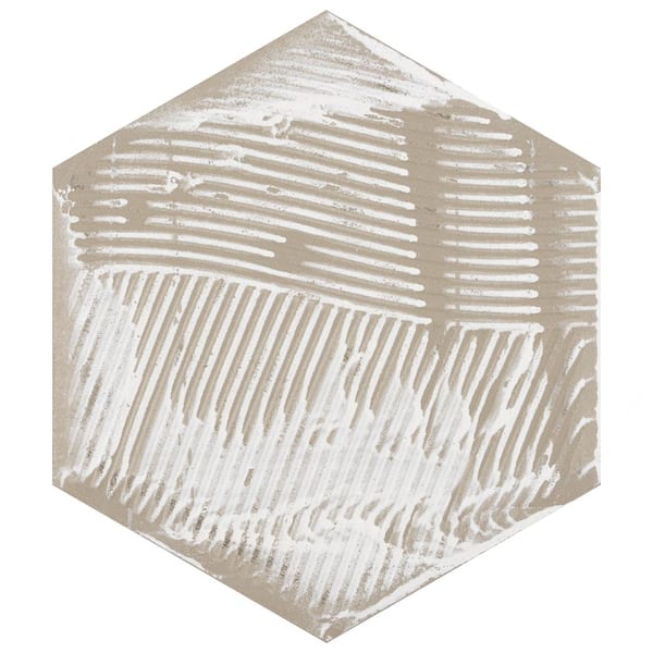 SomerTile - Gaudi React 9" X 10" Porcelain Hex Tile - Ocean - View #7