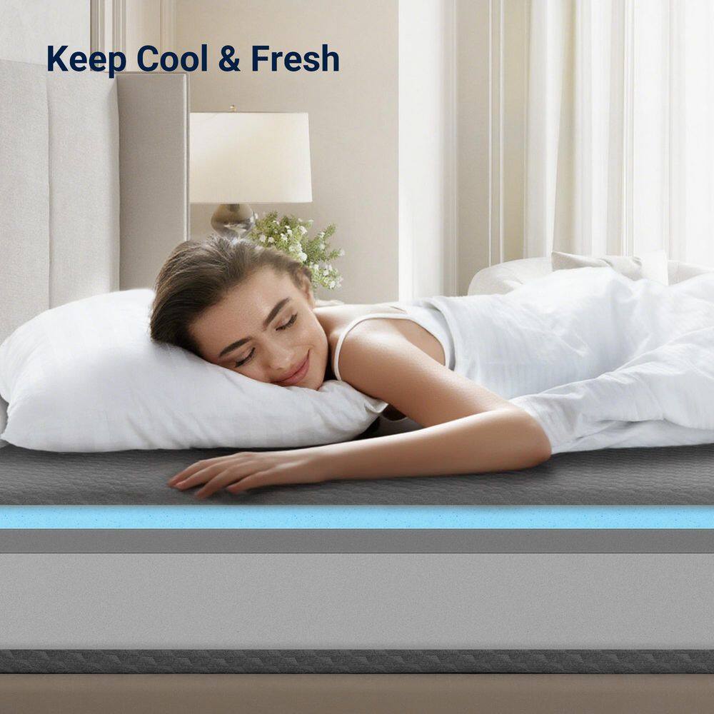Queen Size Medium Gel Memory Foam 12 in. Two-sided Mattress - thumbnail 6
